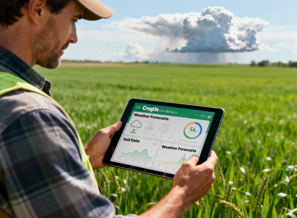 Monitor farm and weather data